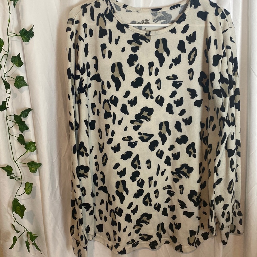 Leopard print long sleeve shirt